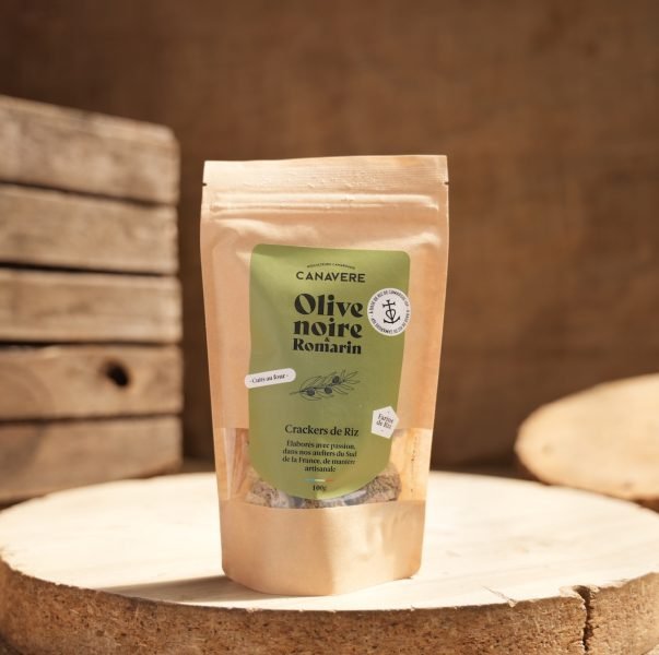 1 447 - CRACKERS RIZ OLIVE NOIRE & ROMARIN 100G
