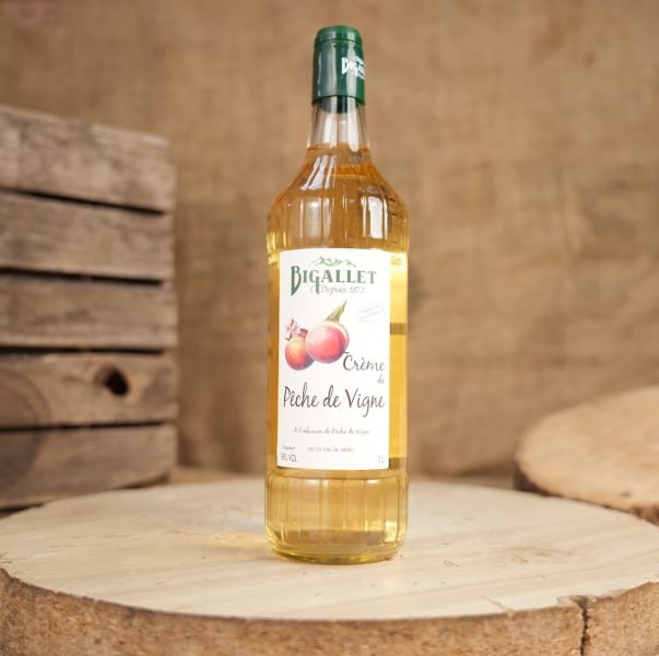 1 782 - CREME PECHE VIGNE 18° 1L